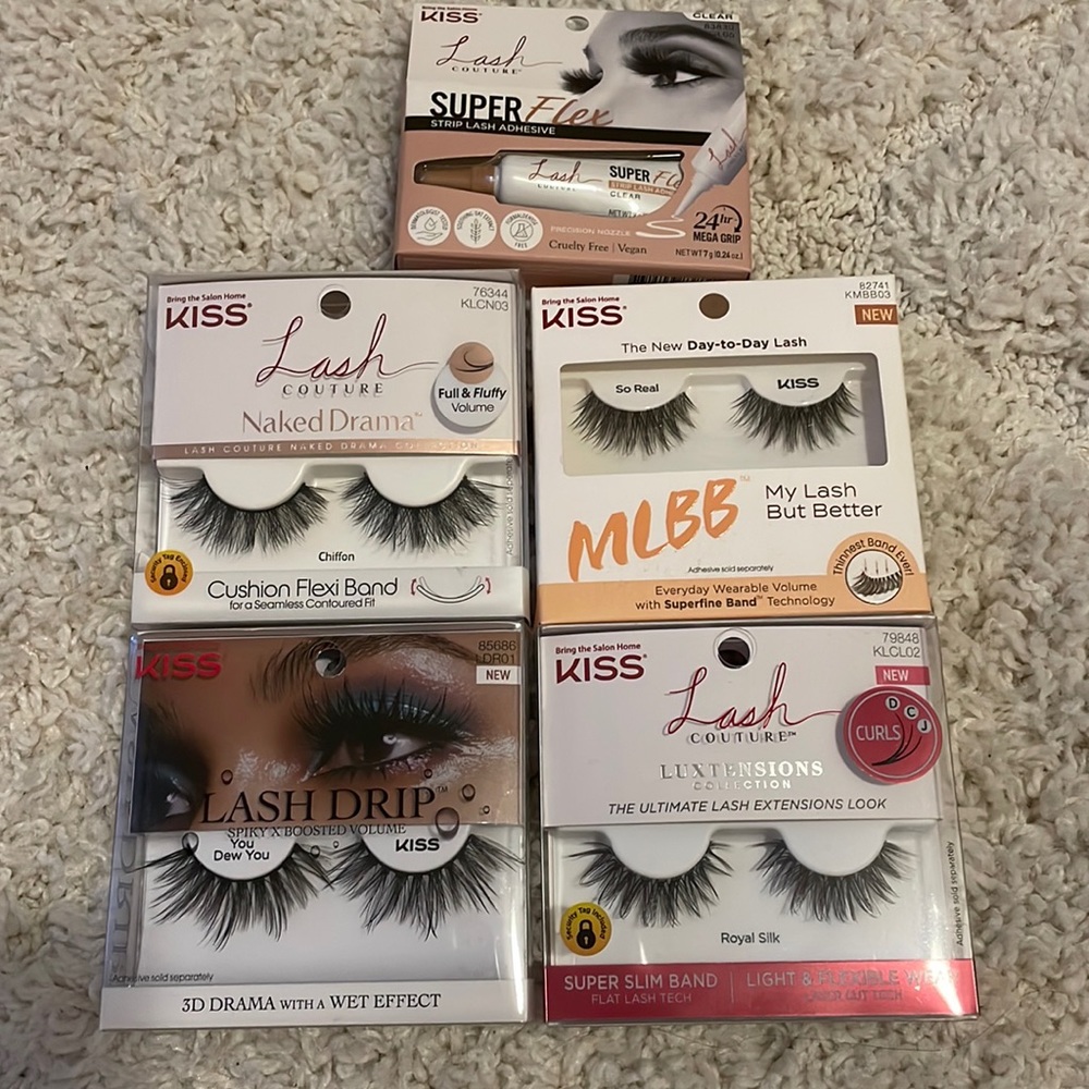 Kiss lashes set of 4 + glue